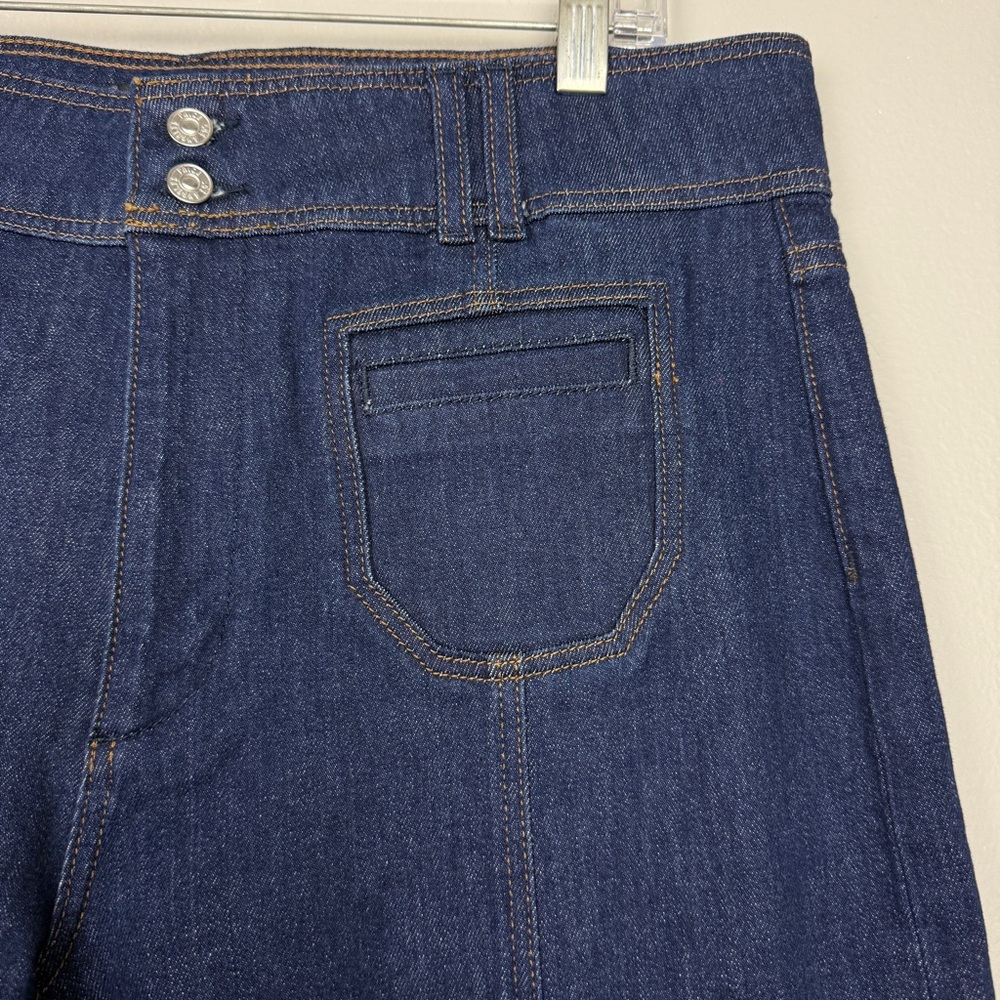 PAIGE Indigo High-Rise Wide Leg Jeans - Picture 4 of 6